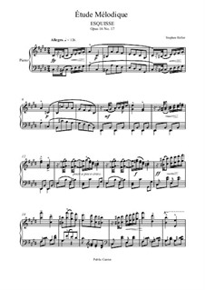 Die Kunst des Vortrages. Sechsundzwanzig Etüden, Op.16: Etude Melodique No.17 by Stephen Heller