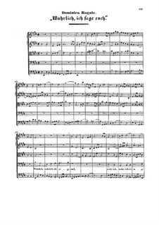 Wahrlich, wahrlich, ich sage euch, BWV 86: Full score by Johann Sebastian Bach