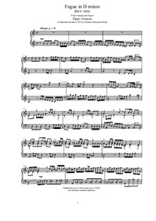 Fantasie, Fuge, Andante und Scherzo, BWV 905: Fugue by Johann Sebastian Bach