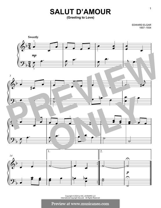 Liebesgruss, Op.12: Für Klavier by Edward Elgar