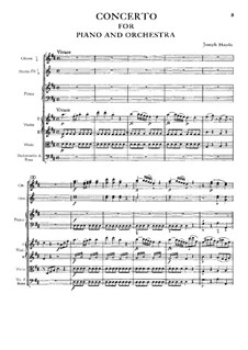 Konzert für Klavier und Orchester Nr.11 n D-Dur, Hob.XVIII/11: Vollpartitur by Joseph Haydn
