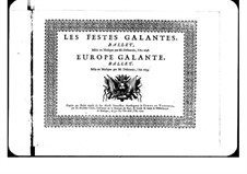 L'Europe galante: Taille part by André Campra