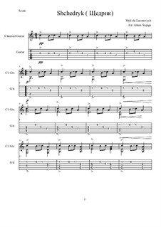 Vocal-instrumental version: Für Gitarre by Mykola Leontovych