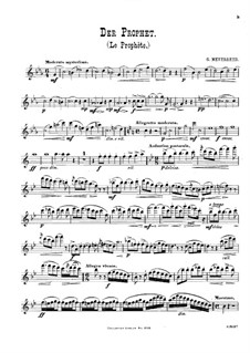 Transkriptionen über Motive aus 'Der Prophet' von G. Meyerbeer für Violine (oder Flöte), Cello und Klavier: Flötenstimme by Wilhelm Popp