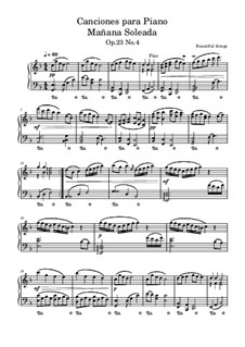 Canciones para Piano Mañana Soleada, Op.23 No.4: Canciones para Piano Mañana Soleada by Beautiful things Martínez