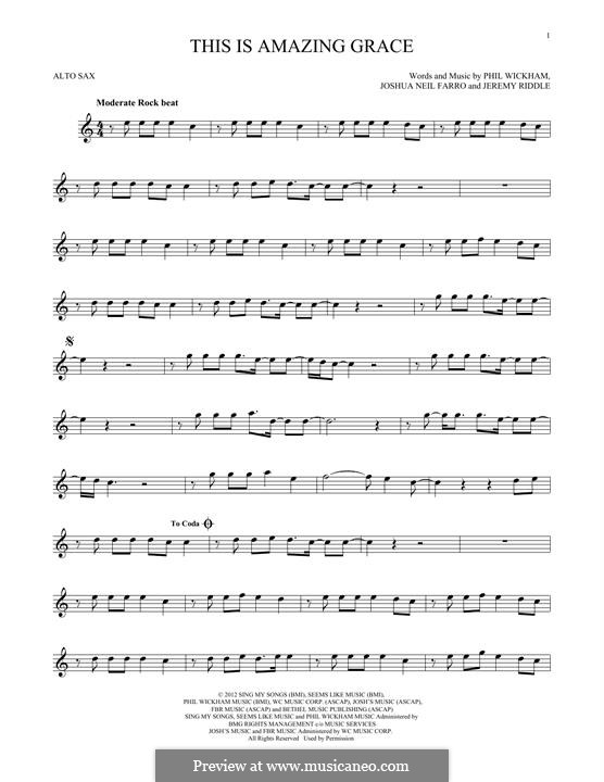 This is Amazing Grace: Für Altsaxophon by Joshua Farro, Jeremy Riddle, Phil Wickham