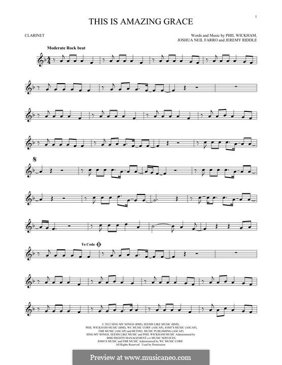 This is Amazing Grace: Für Klarinette by Joshua Farro, Jeremy Riddle, Phil Wickham