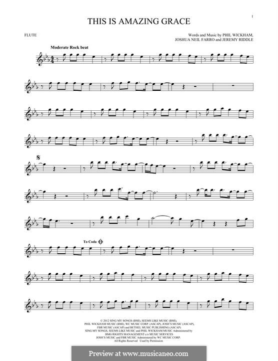 This is Amazing Grace: Für Flöte by Joshua Farro, Jeremy Riddle, Phil Wickham