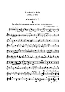 Ballettsuite: Klarinettenstimmen by Jean-Baptiste Lully