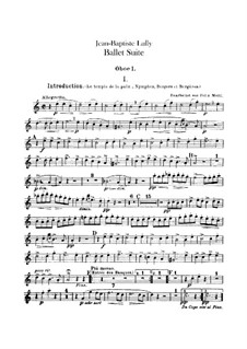 Ballettsuite: Oboenstimmen by Jean-Baptiste Lully