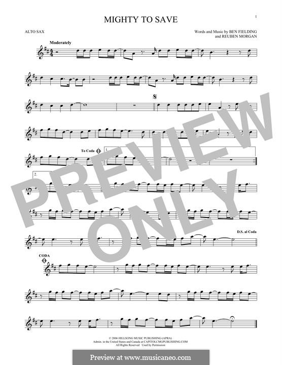 Mighty to Save (Hillsong UNITED): Für Altsaxophon by Ben Fielding, Reuben Morgan