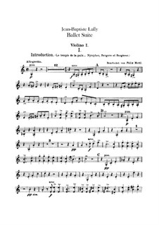 Ballettsuite: Violinstimme I by Jean-Baptiste Lully