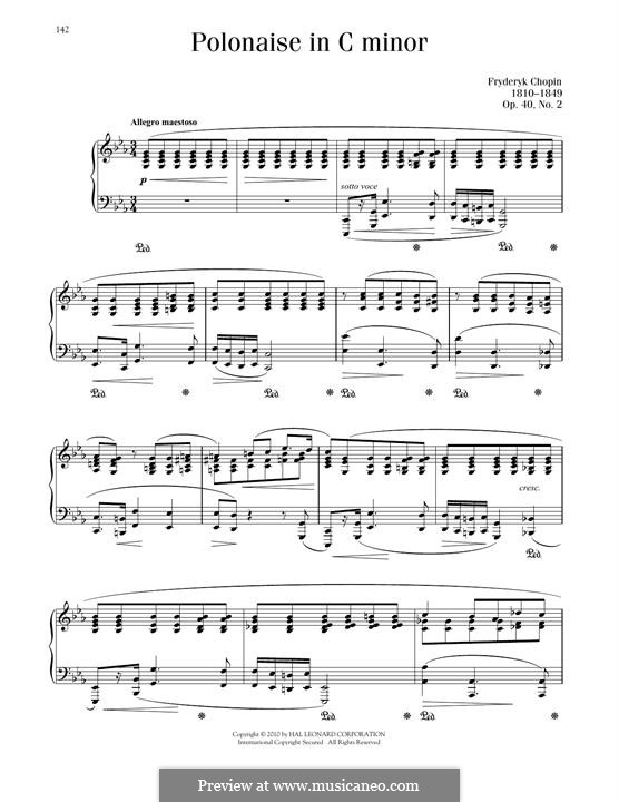 Polonäsen, Op.40: No.2 in C Minor by Frédéric Chopin