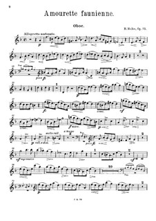 Amourette Faunienne, Op.73: Für Oboe, Fagott und Klavier – Oboenstimme by Heinrich Molbe