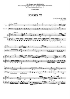 Triosonate Nr.3, WK 119: Teil I – Partitur by Carl Friedrich Abel