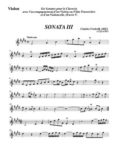 Triosonate Nr.3, WK 119: Teil I – Violinstimme by Carl Friedrich Abel