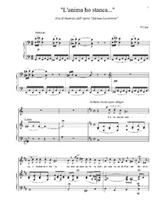 Adriana Lecouvreur: L'anima ho stanca... Aria di Maurizio by Francesco Cilea