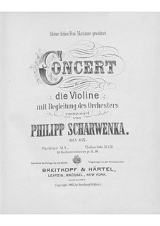 Violinkonzert in G-Dur, Op.95: Violinkonzert in G-Dur by Philipp Scharwenka