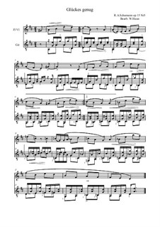 Nr.5 Glückes genug: Für Fl/V und Gitarre by Robert Schumann