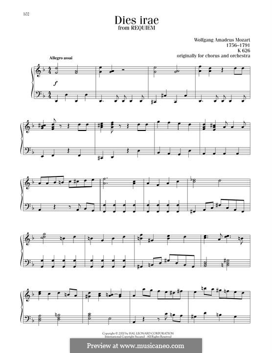 Requiem aeternam: Bearbeitung für Klavier by Wolfgang Amadeus Mozart