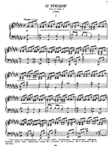 Zwölf Etüden, Op.8: Vollsammlung by Alexander Skrjabin