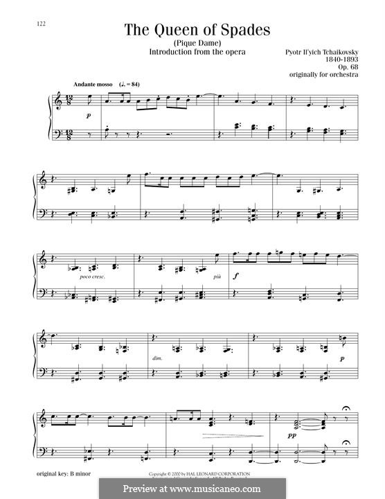 Fragmente: Introduction, for piano by Pjotr Tschaikowski
