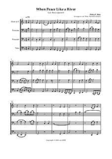 Wenn Friede mit Gott: For wind quartet by Philip Paul Bliss