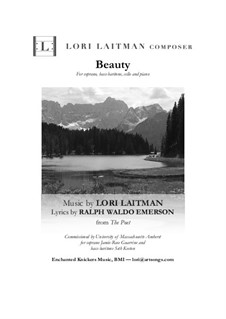 Beauty — for soprano, bass-baritone, cello and piano (priced for 4 copies, includes score and cello part)): Beauty — for soprano, bass-baritone, cello and piano (priced for 4 copies, includes score and cello part)) by Lori Laitman