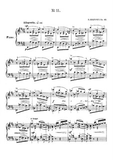 Zwölf Präludien, Op.63: No.11 by Anton Arenski