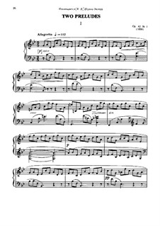 Zwei Präludien und Mazurka für Klavier, Op.42: Präludium Nr.1 by Anatoli Ljadow