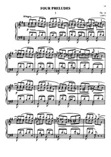 Vier Präludien, Op.13: Nr.1 by Anatoli Ljadow