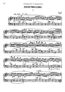 Vier Präludien, Op.46: Nr.1 by Anatoli Ljadow
