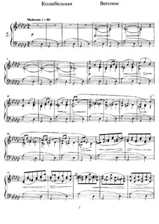 Zwei Stücke für Klavier, Op.24: No.2 Berceuse by Anatoli Ljadow