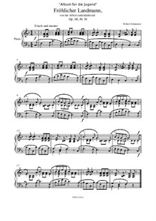 Nr.10 Fröhlicher Landmann: Für Klavier by Robert Schumann
