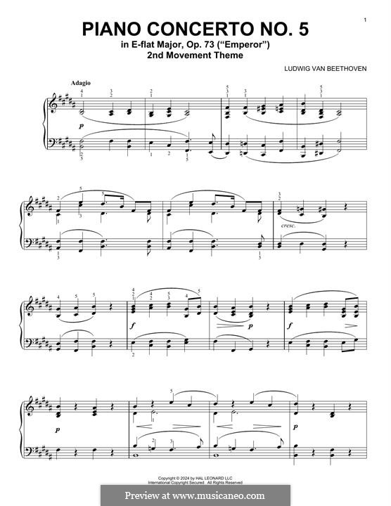 Fragmente: Teil II (Thema). Version für Klavier by Ludwig van Beethoven