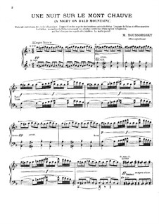Eine Nacht auf dem kahlen Berge: Version für Klavier by Modest Mussorgski