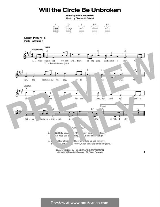 Will the Circle Be Unbroken: Für Gitarre by Charles Hutchinson Gabriel