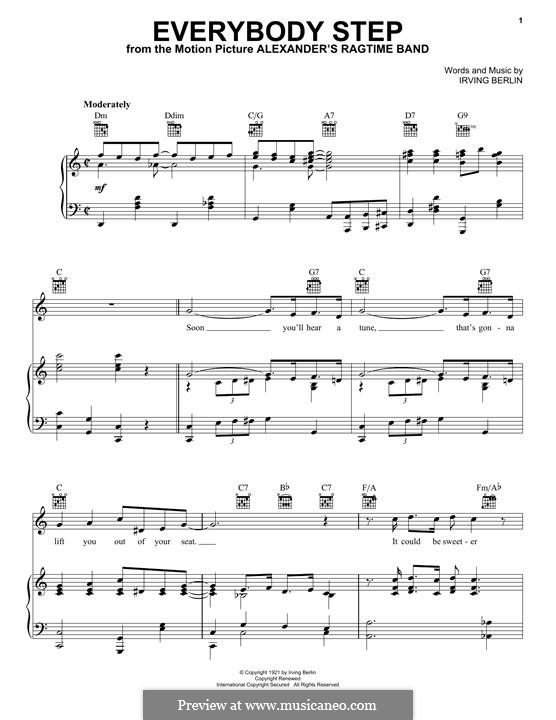 Everybody Step: Für Stimme und Klavier (oder Gitarre) by Irving Berlin