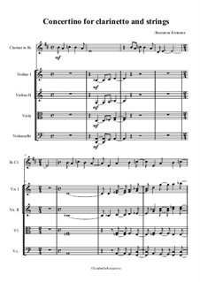 Concertino for clarinetto and strings, Op.94: Concertino for clarinetto and strings by Liudmila  (Lyalya) Knyazeva-Dyuzenko (Dyuzenko)