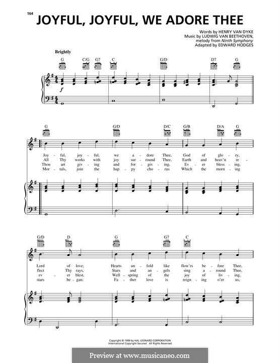 Ode an die Freude: Für Stimme und Klavier (oder Gitarre) by Ludwig van Beethoven