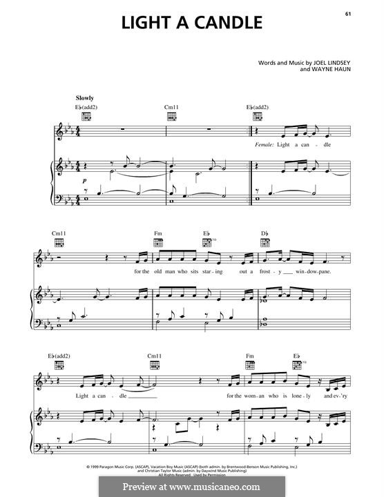 Light A Candle (Avalon) von J. Lindsey, W. Haun Noten auf MusicaNeo