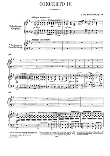 Vollständiger Konzert: Version für zwei Klaviere, vierhändig by Ludwig van Beethoven