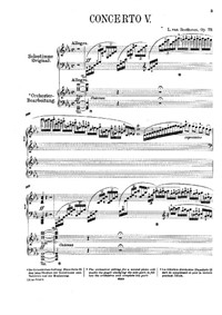 Concerto for Piano and Orchestra No.5, Op.73