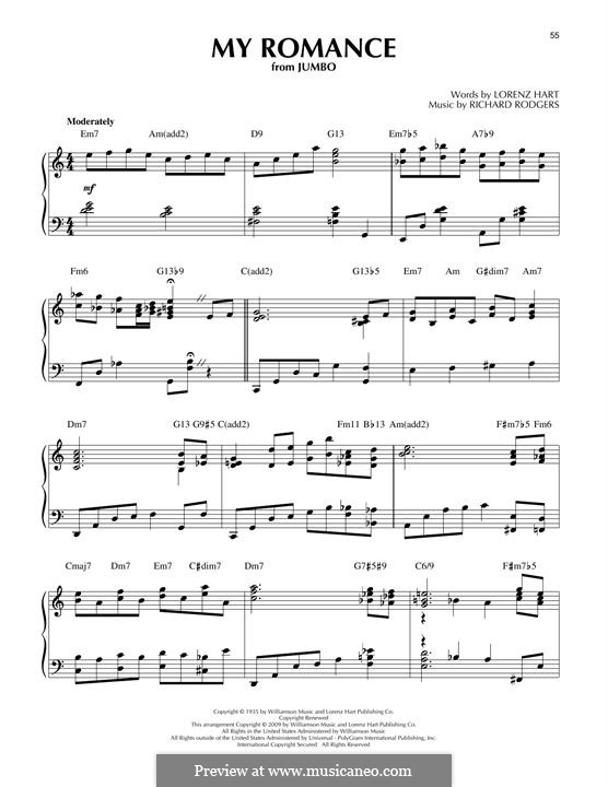 My Romance: Für Klavier (jazz version) by Richard Rodgers