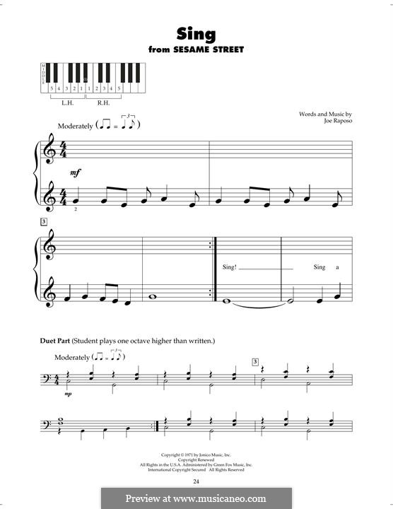 Sing (The Carpenters): Für Klavier by Joe Raposo