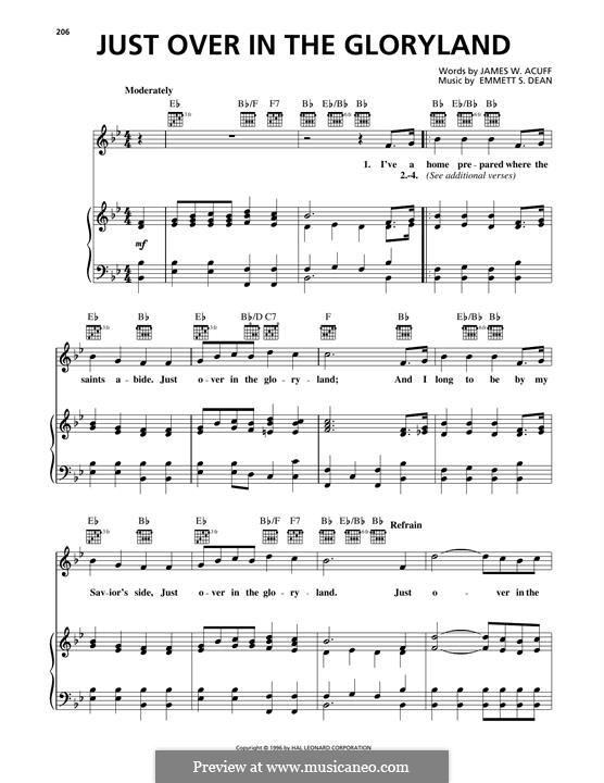Just Over in the Gloryland von E.S. Dean - Noten auf MusicaNeo