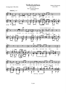 Nr.9 Volksliedchen: Für Stimme und Gitarre by Robert Schumann