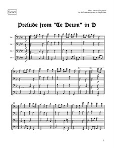 Te Deum, H.146: No.1 Prelude, for trombone quartet by Marc-Antoine Charpentier