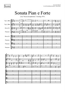 Sonata Pian e Forte (from: 'Sacrae Symphoniae'): Sonata Pian e Forte (from: 'Sacrae Symphoniae') by Giovanni Gabrieli