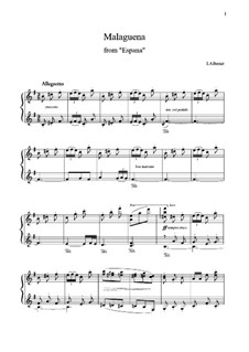 Nr.3 Malagueña: Für Klavier by Isaac Albéniz